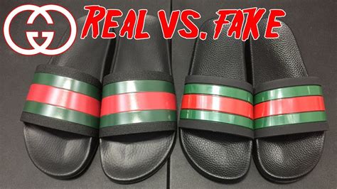 white gucci slides real vs fake|the real Gucci slides.